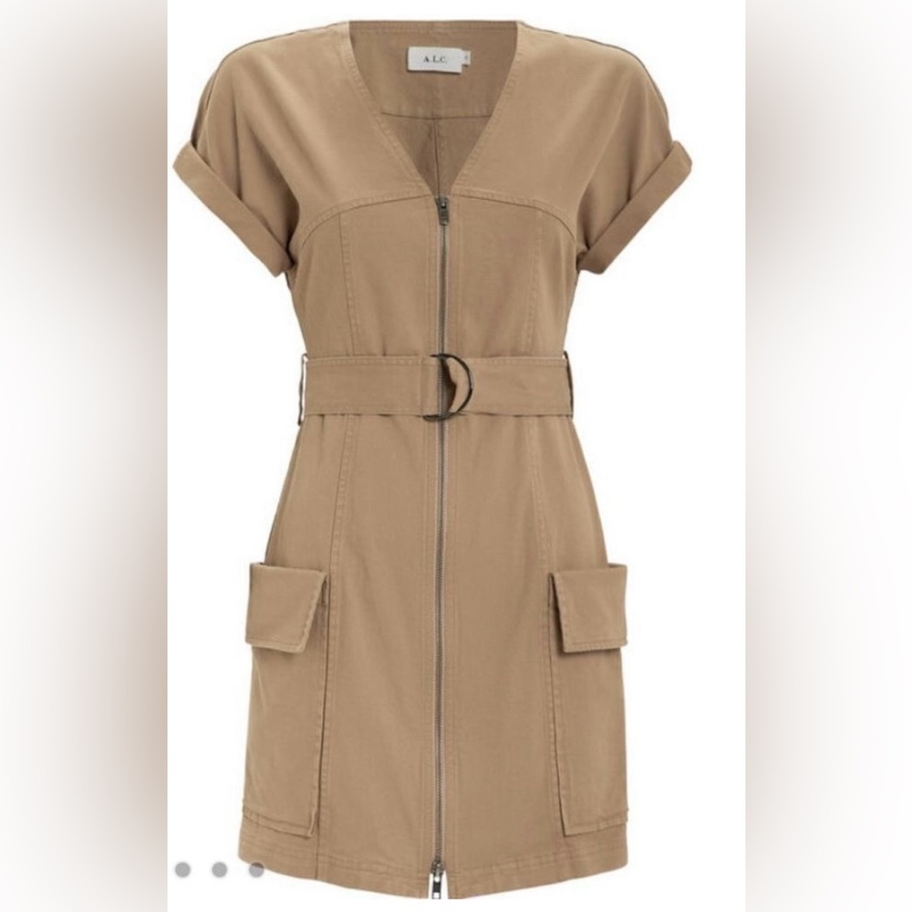 A.L.C. Bellamy twill belted dress, L
